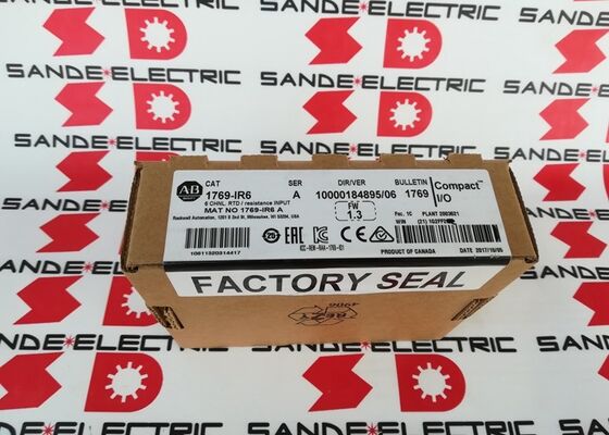 एक नया एलन-ब्रैडली 1769-आईआर6 कॉम्पैक्टलॉजिक्स 6 चैनल आरटीडी/प्रतिरोध इनपुट मॉड्यूल