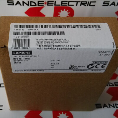 6ES7321-1BL00-0AA0 SIEMENS 6ES73211BL000AA0 6ES7 321-1BL00-0AA0 डिजिटल इनपुट